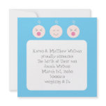 Baby Tic Tac Tots Birth Announcement - Blue