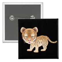 Baby Tiger Pinback Buttons