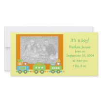 Baby Train Personalized Photo Card