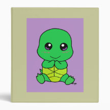 Baby turtle 3 ring binders