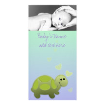Baby Turtle Announcment Picture Card