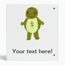 Baby turtle cartoon 3 ring binder