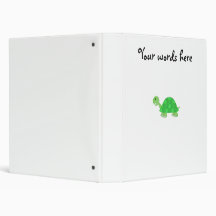 Baby turtle in green fade vinyl binders