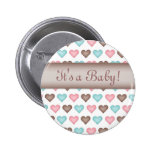 Baby Unisex Hearts Button