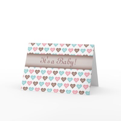 Baby Unisex Hearts Card by CapturingCreations
