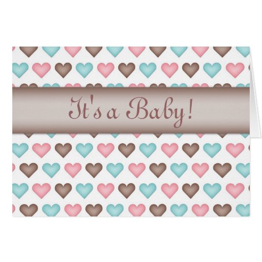 Baby Unisex Hearts Card