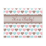 Baby Unisex Hearts Postcard