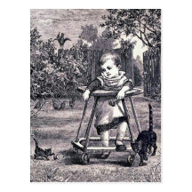 "Baby" Vintage Book Illustration Post Card