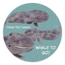 Baby "Whale To Go" Personalized Stickers