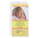 Baby with Duck PHOTO Birth Announcement photo cards