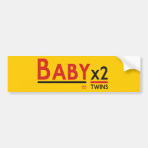 Baby x 2 bumper stickers