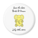 Baby yellow elephant fridge magnets