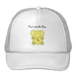 Baby yellow elephant mesh hat