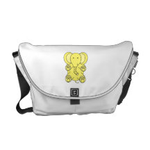Baby yellow elephant courier bag