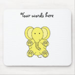 Baby yellow elephant mouse pads