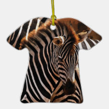 Baby zebra exclusive designer art christmas ornaments