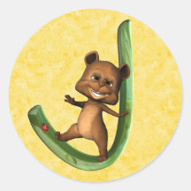 babybear J Round Sticker