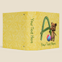 BabyBear Toon Monogram A binders