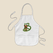 BabyBear Toon Monogram B aprons