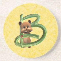 BabyBear Toon Monogram B coasters