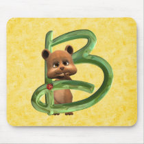 BabyBear Toon Monogram B mousepads