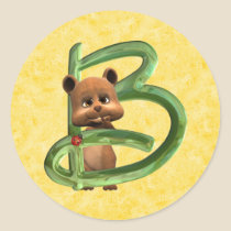 BabyBear Toon Monogram B stickers