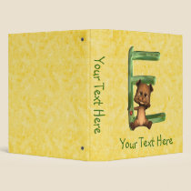 BabyBear Toon Monogram E binders