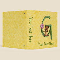 BabyBear Toon Monogram G binders