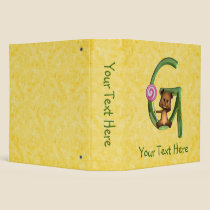 BabyBear Toon Monogram G binders