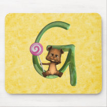 BabyBear Toon Monogram G mousepads