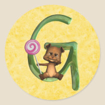 BabyBear Toon Monogram G stickers