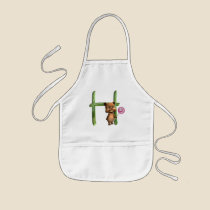 BabyBear Toon Monogram H aprons