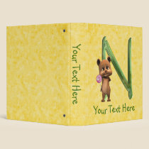 BabyBear Toon Monogram N binders