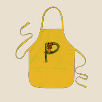 BabyBear Toon Monogram P aprons