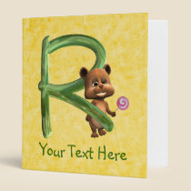 BabyBear Toon Monogram R binders