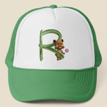 BabyBear Toon Monogram R hats