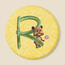 BabyBear Toon Monogram R magnets