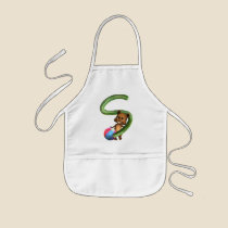 BabyBear Toon Monogram S aprons