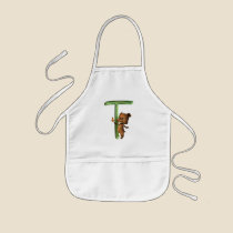 BabyBear Toon Monogram T aprons