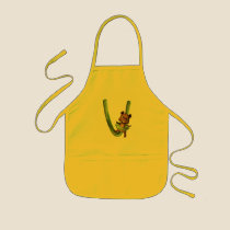BabyBear Toon Monogram V aprons