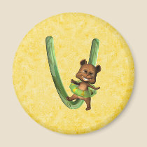 BabyBear Toon Monogram V magnets