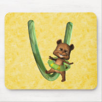 BabyBear Toon Monogram V mousepads