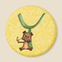 BabyBear Toon Monogram Y magnets
