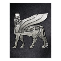 Babylonian Winged Bull Lamassu Post Card