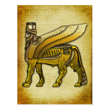 Babylonian Winged Bull Lamassu Postcard
