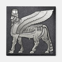 Babylonian Winged Bull Lamassu Refrigerator Magnet