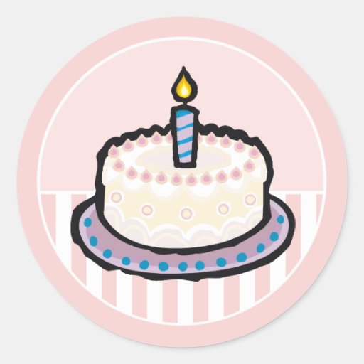 Baby's 1st Birthday Party Invitation Stickers