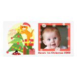 Baby's 1st Cat Lover  Christmas Photo Card