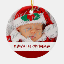 Baby's 1st Christmas Dated Photo Ornament