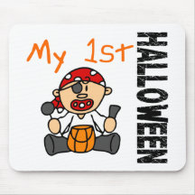 Baby's 1st Halloween Pirate BOY Mousepads